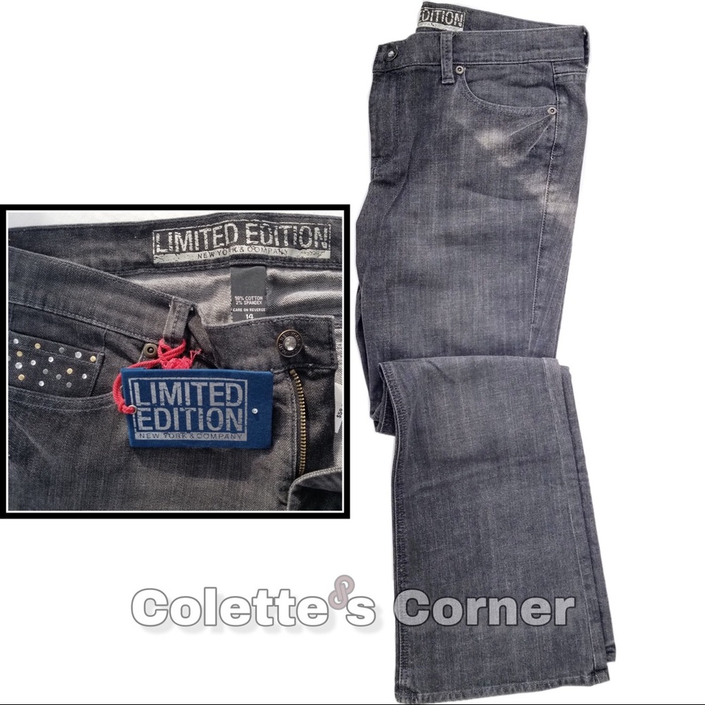 NY&Co Limited Edition Bling Gray Wash Jeans